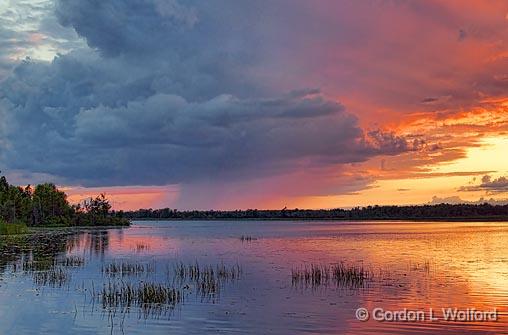 Distant Evening Storm_17989-90.jpg - Rideau Canal Waterway photographed at Kilmarnock, Ontario, Canada.